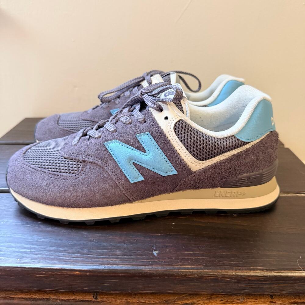 New Balance 574 Shoes Neptune Gray/Taffy Blue Size 9 Men/10.5 Women